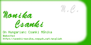 monika csanki business card
